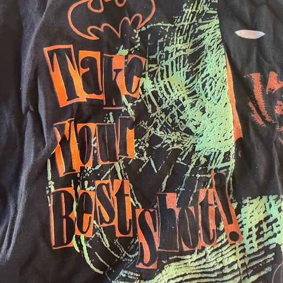 NOS Vintage 1989 Batman Joker Take Your Best Shot Single Stitch T-Shirt Large - Picture 4 of 11